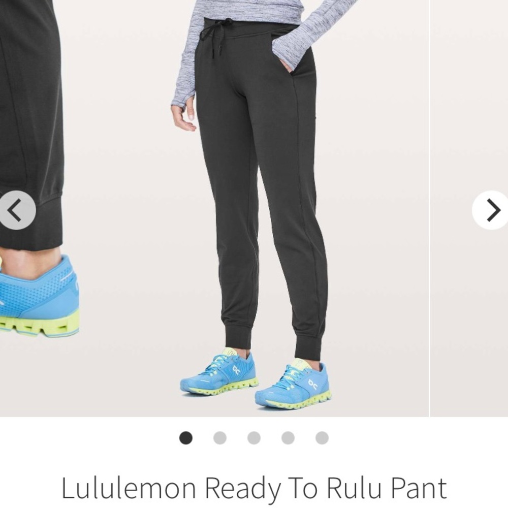Lululemon Ready to Rulu Joggers, black, size 6. EUC